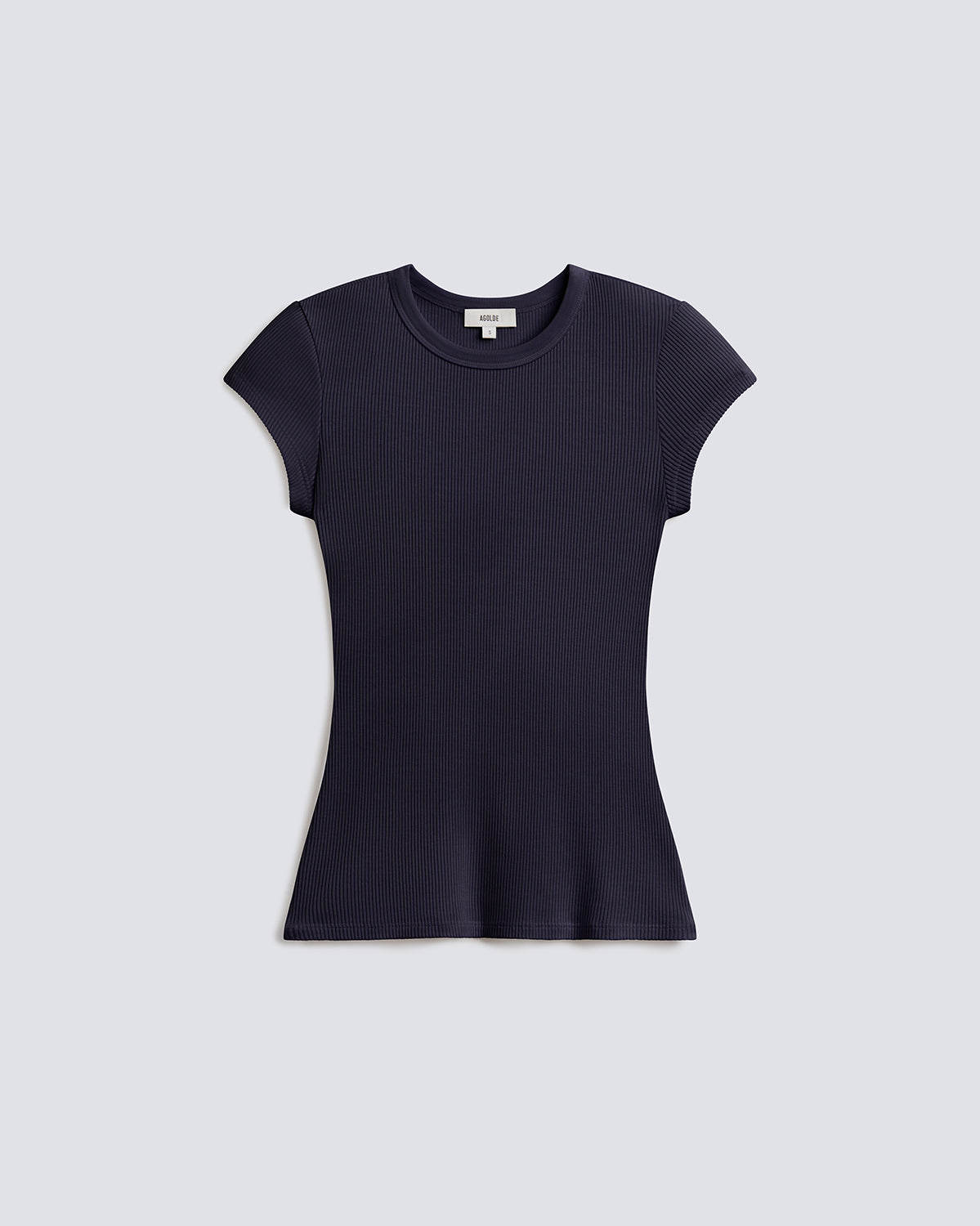 agolde-edison-t-shirt-nocturne-dunkelblau-fitted image 5