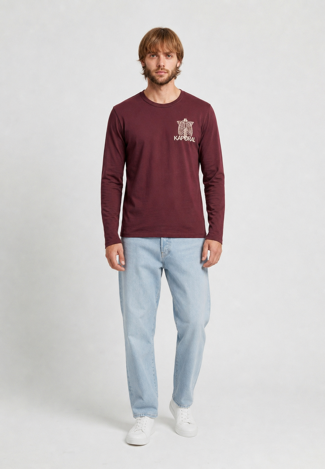 kaporal-krakow-langarmshirt-bordeaux-herren-baumwolle image 1