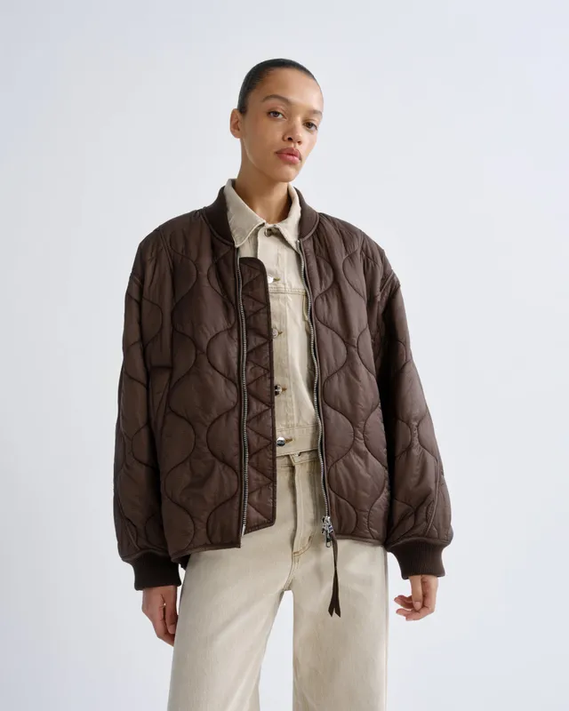 agolde-isla-quilted-jacket-steppjacke-bourbon image 1