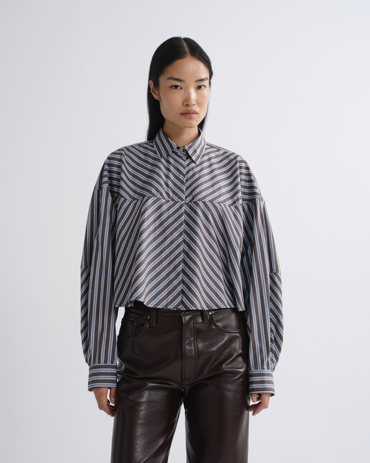 agolde-agnes-shirt-meyer-stripe-bluse-bracken-blue image 1