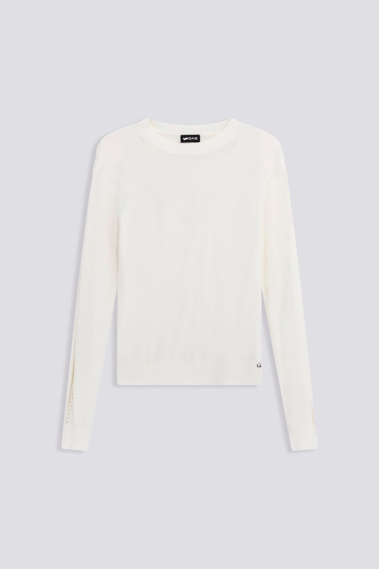 gas-rosita-round-1583-pullover-damen-wei-viskose-lochmuster image 3