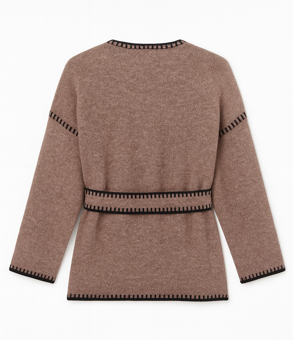 goldenim-paris-femme-veste-point-choco-jacke-braun image 2
