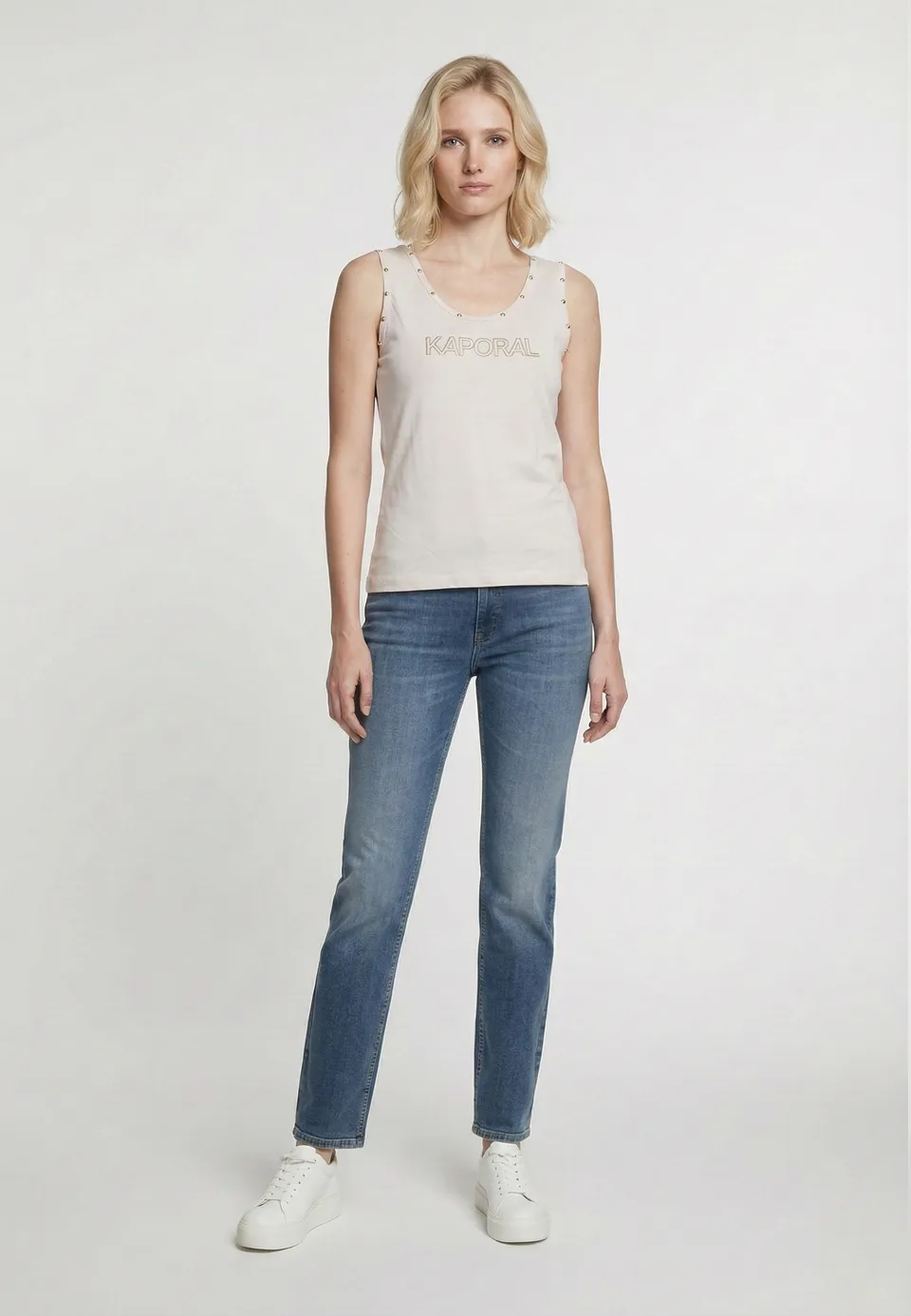 kaporal-kylas-top-damen-creme-mit-logo image 1