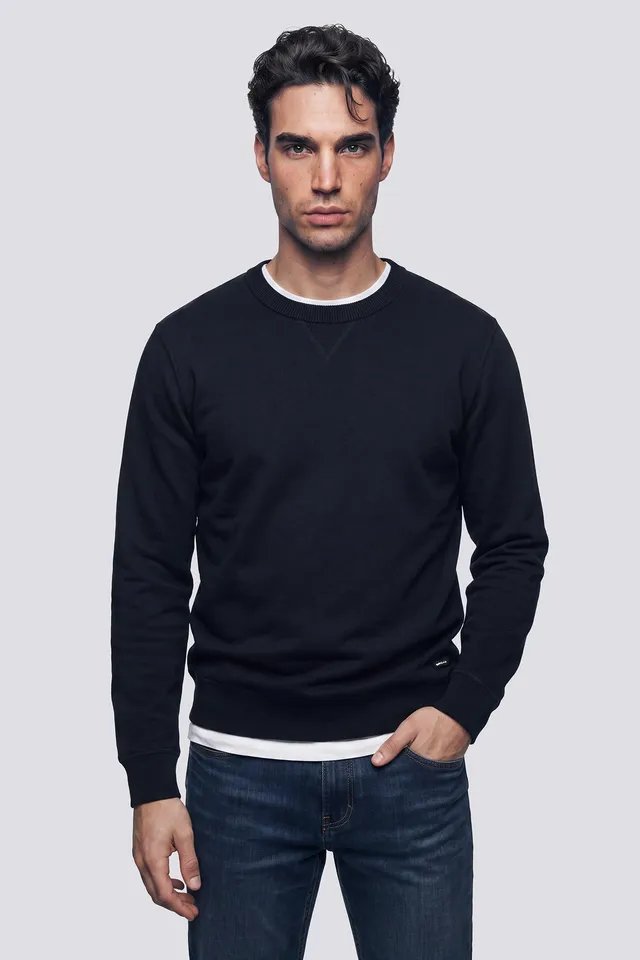 gas-thorn-round-0200-pullover-herren-schwarz-baumwolle image 1