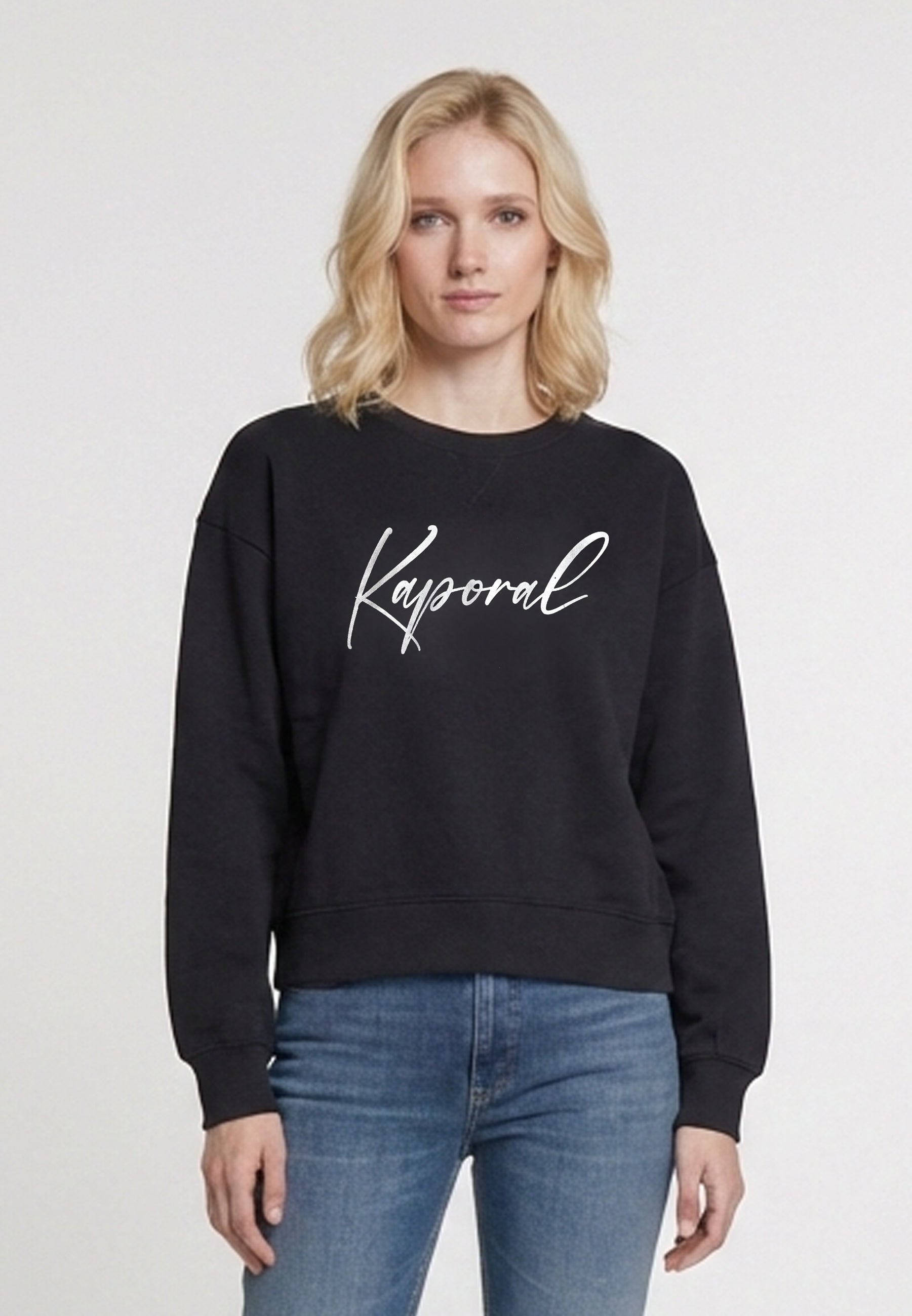 kaporal-julie-sweatshirt-damen-schwarz-slim-baumwollmix image 2