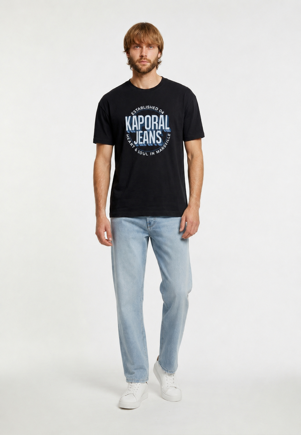 kaporal-tyler-t-shirt-herren-schwarz-regular-baumwolle image 2