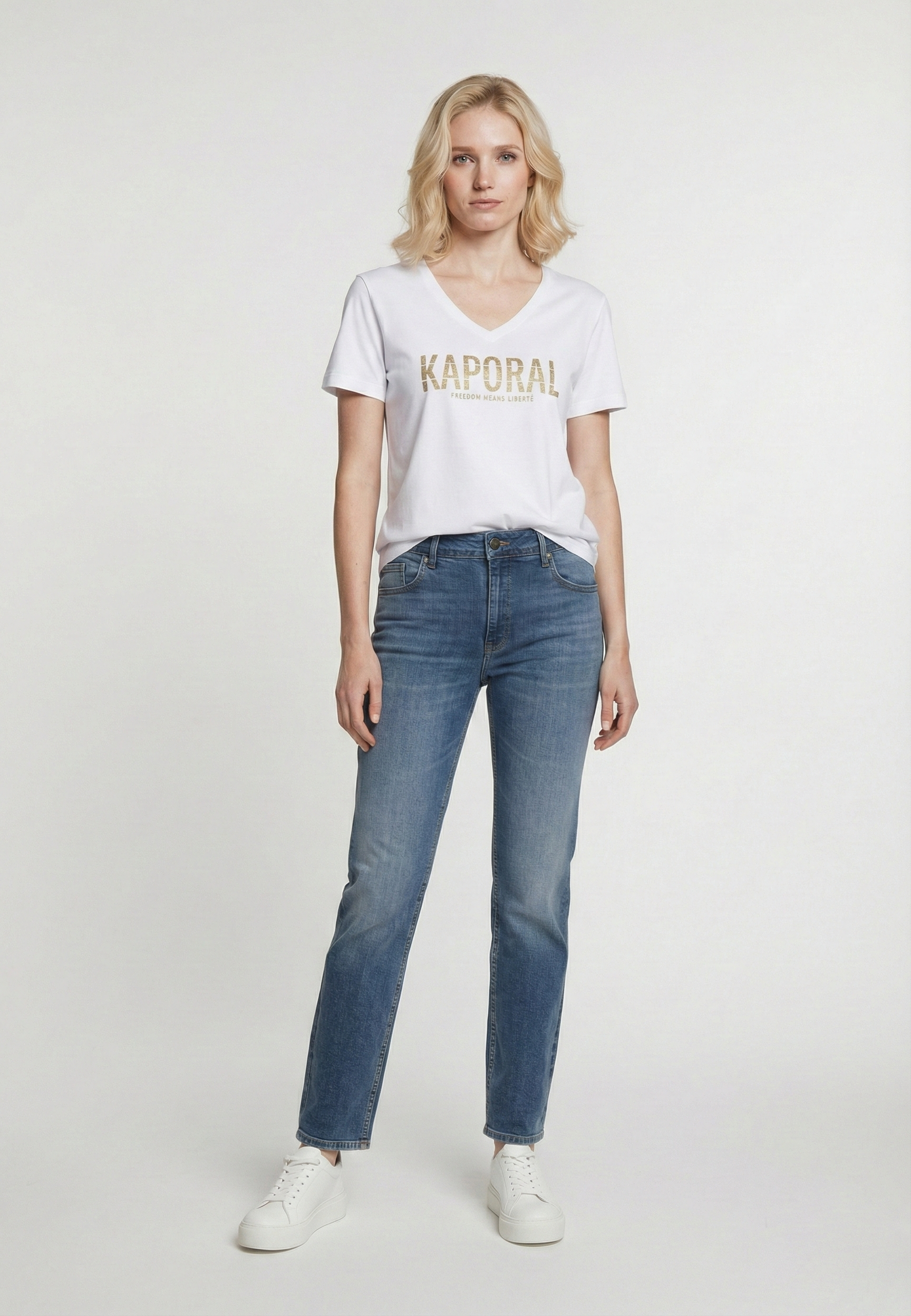 kaporal-krew-t-shirt-wei-damen-v-ausschnitt-slim image 1