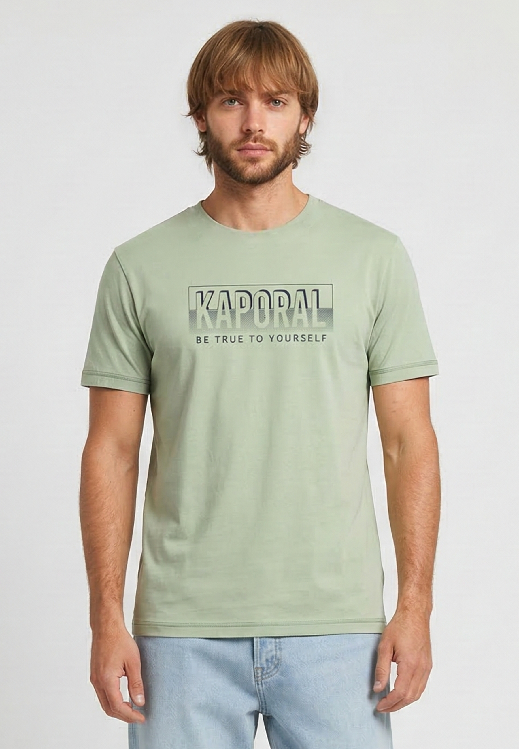 kaporal-bazzi-t-shirt-herren-gr-n-regular-baumwolle image 1