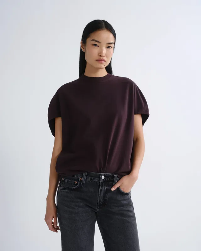 agolde-souline-t-shirt-eggplant-lila-baumwolle-damen image 1