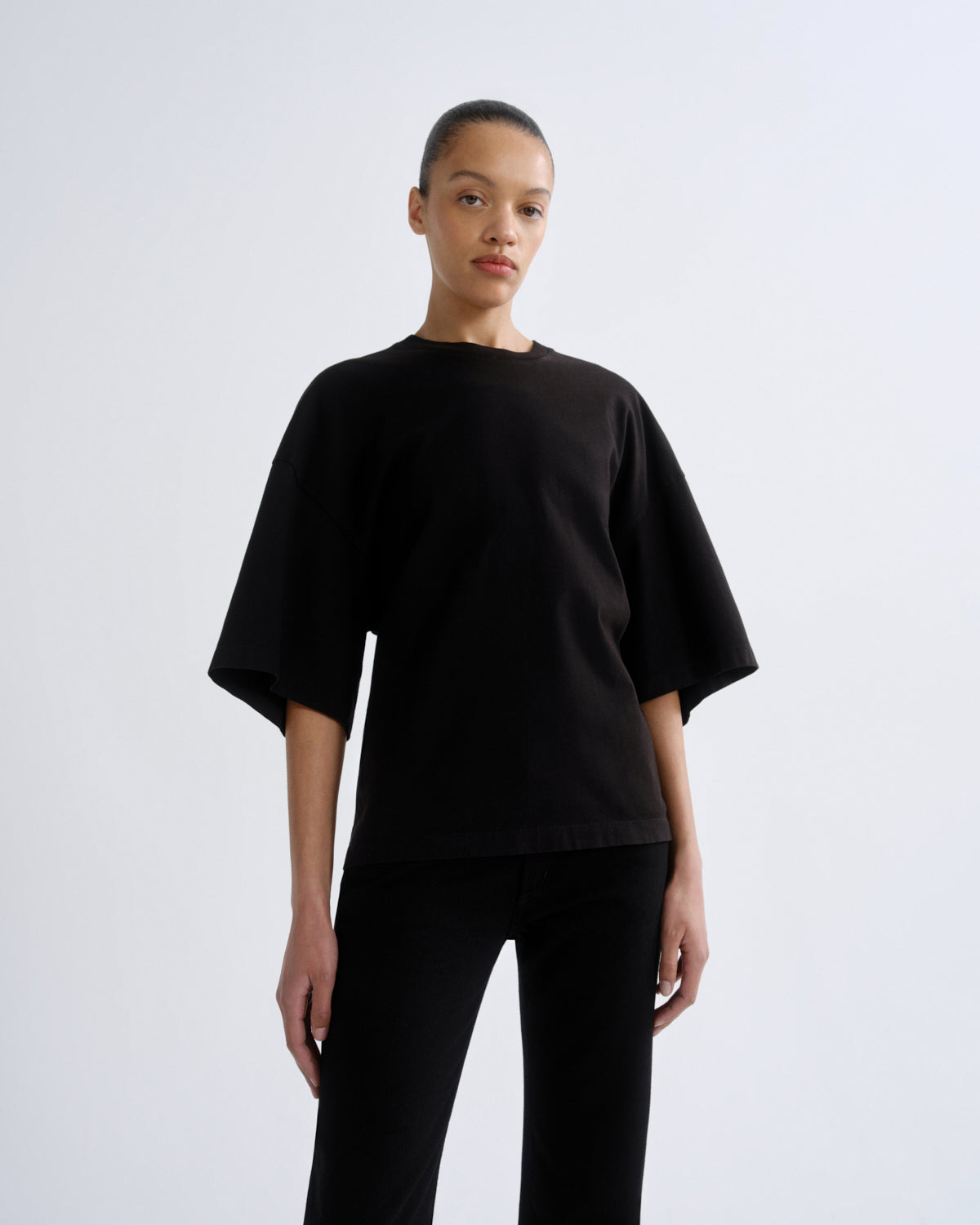 agolde-ellery-tee-t-shirt-schwarz-corsage image 1
