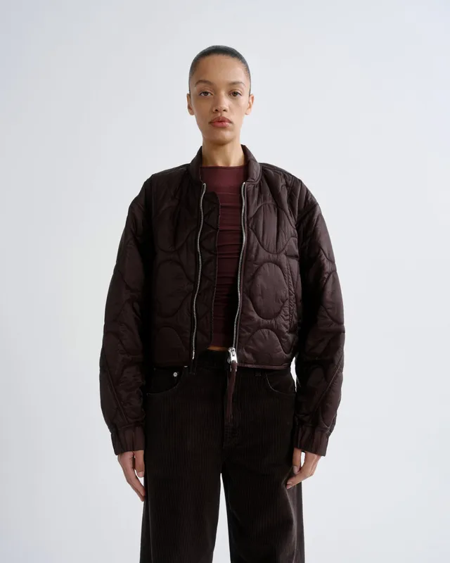 agolde-iona-quilted-jacket-deep-roast-braun image 1