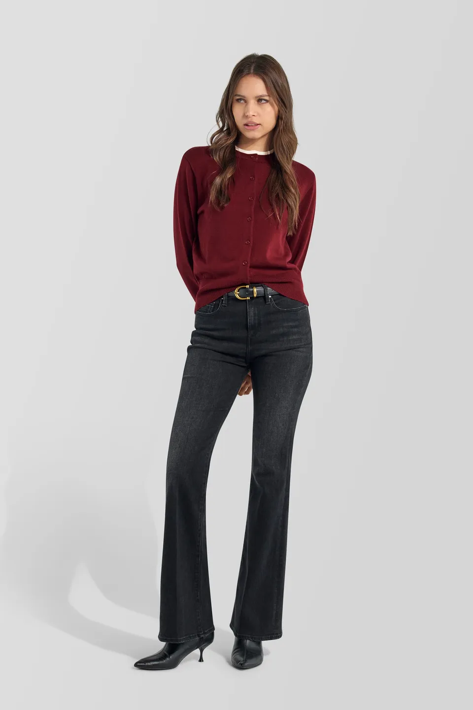 gas-lulu-card-2899-cardigan-damen-wollmix-slim-knopf image 1
