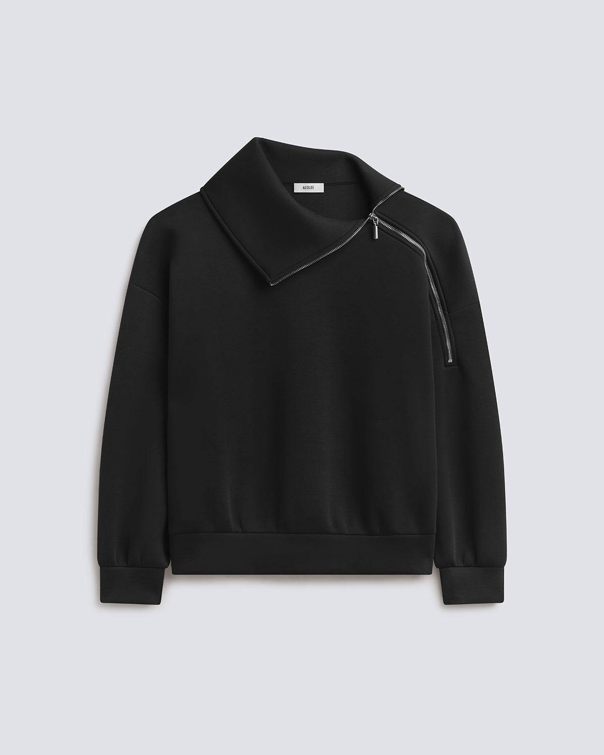 agolde-coyle-sweatshirt-black-damen-pullover-schwarz-zip image 6