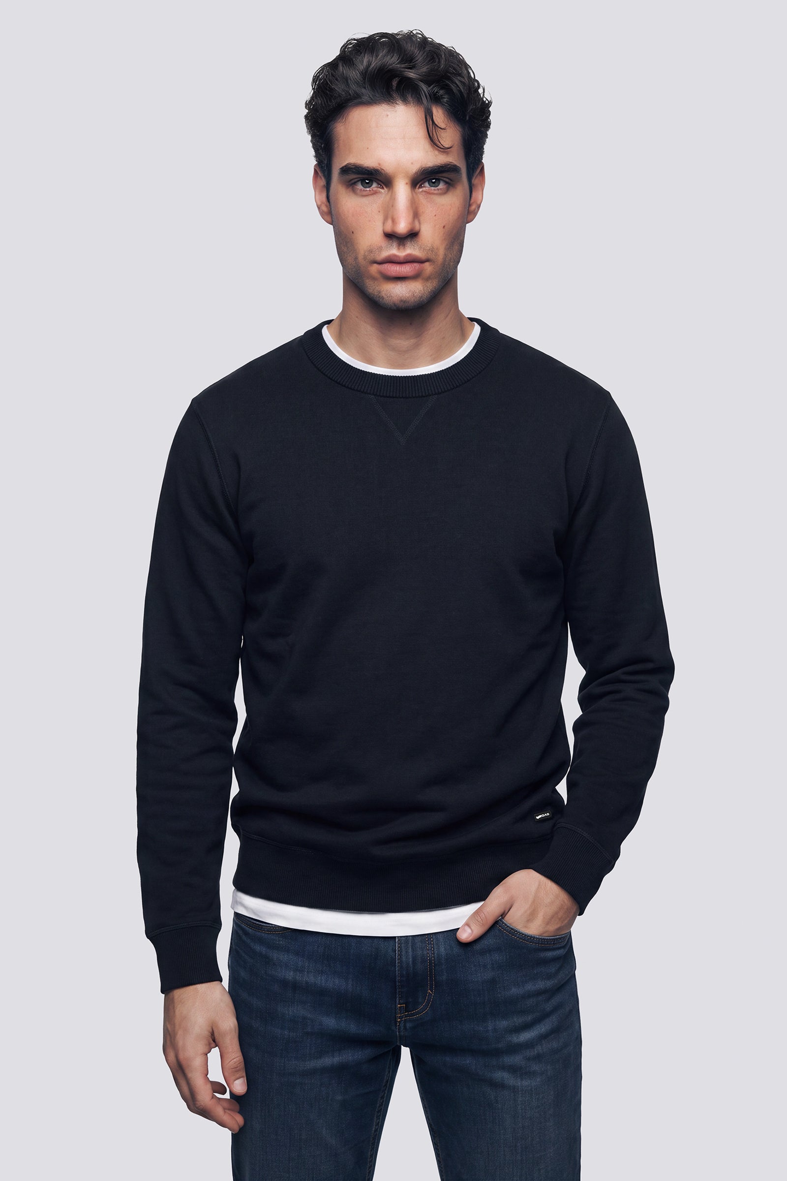 gas-thorn-round-0200-pullover-herren-schwarz-baumwolle image 1