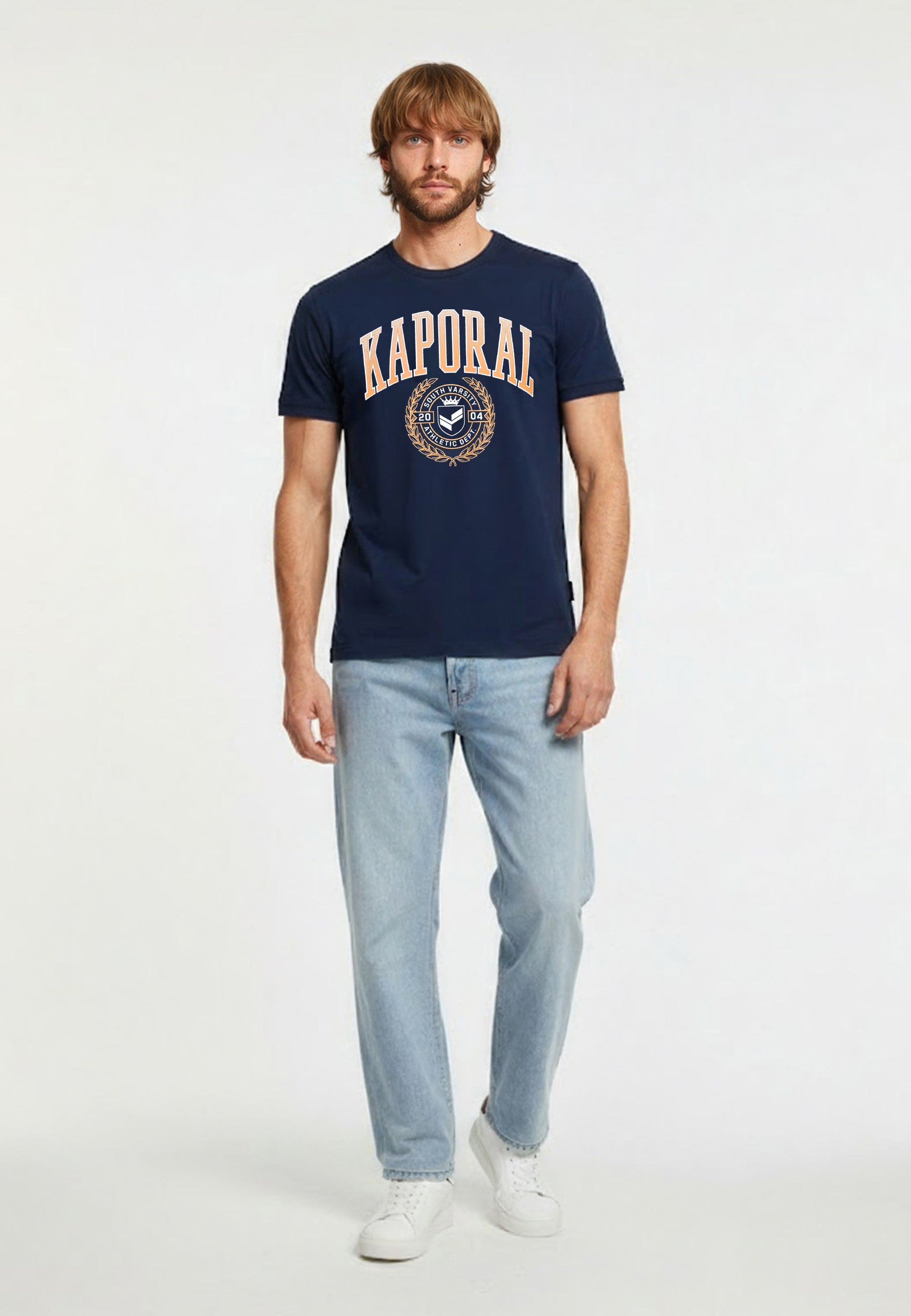 kaporal-robin-herren-t-shirt-navy-regular-100-baumwolle image 2