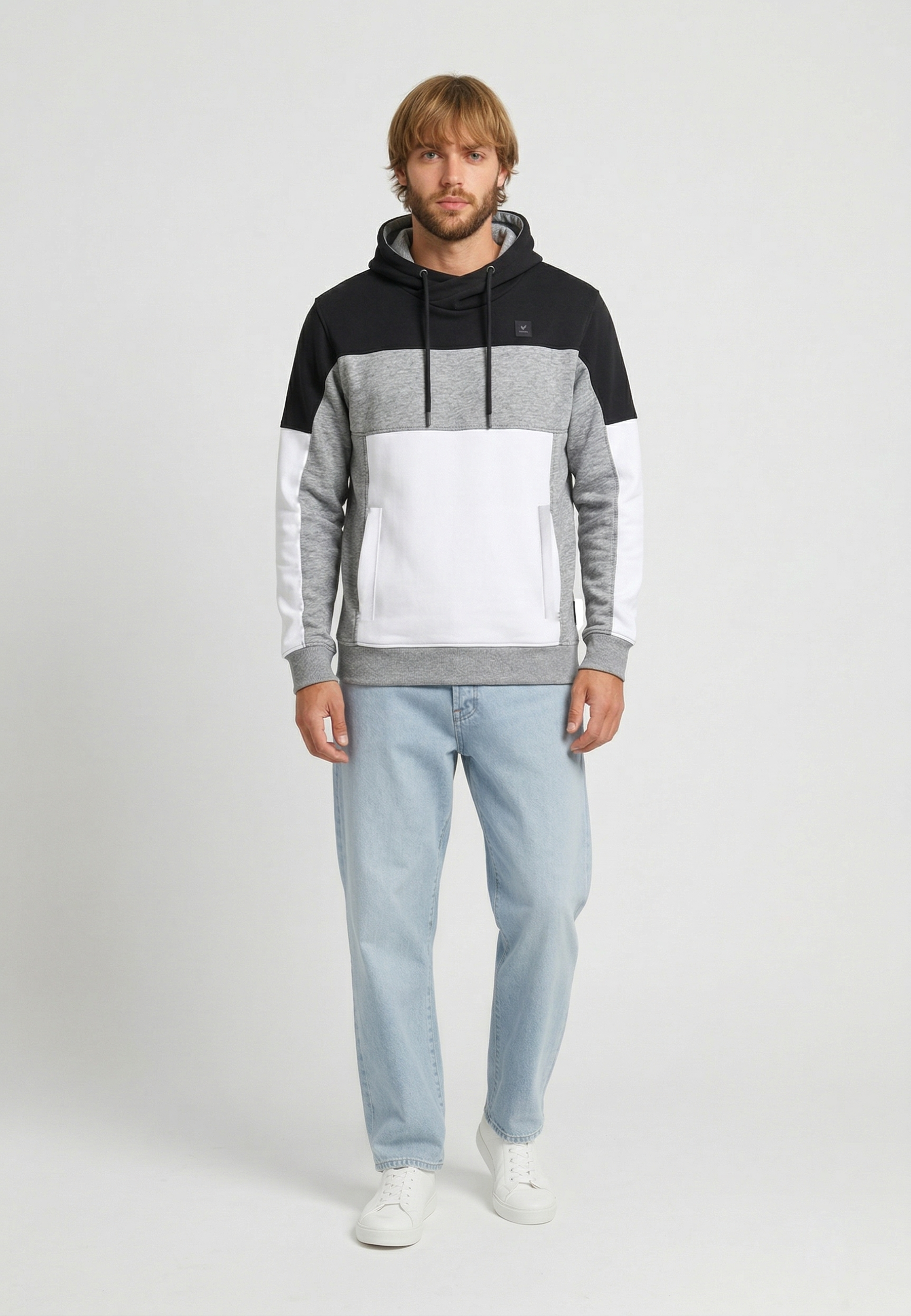 kaporal-rudon-sweatshirt-schwarz-herren-regular-stehkragen image 1