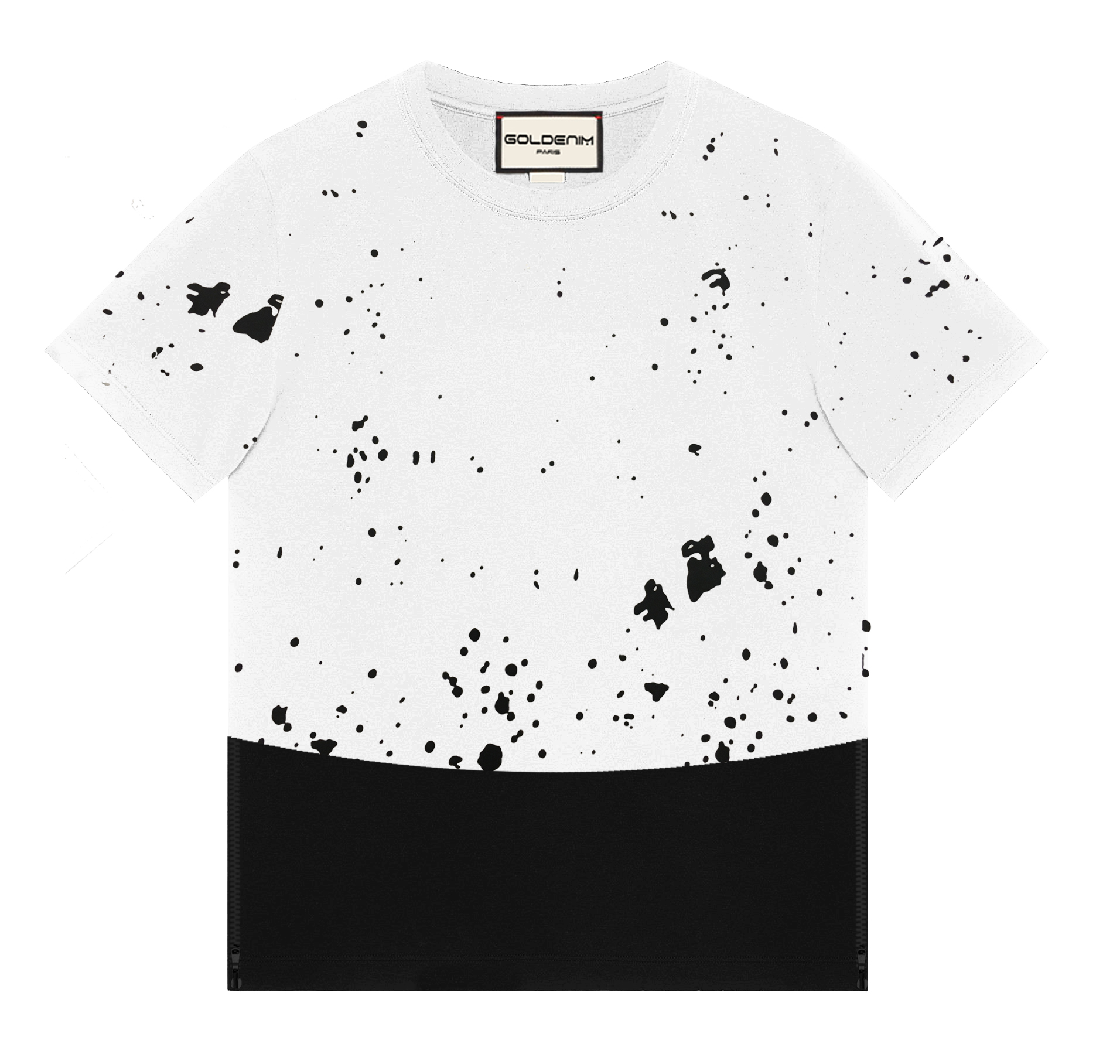 goldenim-paris-homme-1020-t-shirt-herren-wei-schwarz image 1