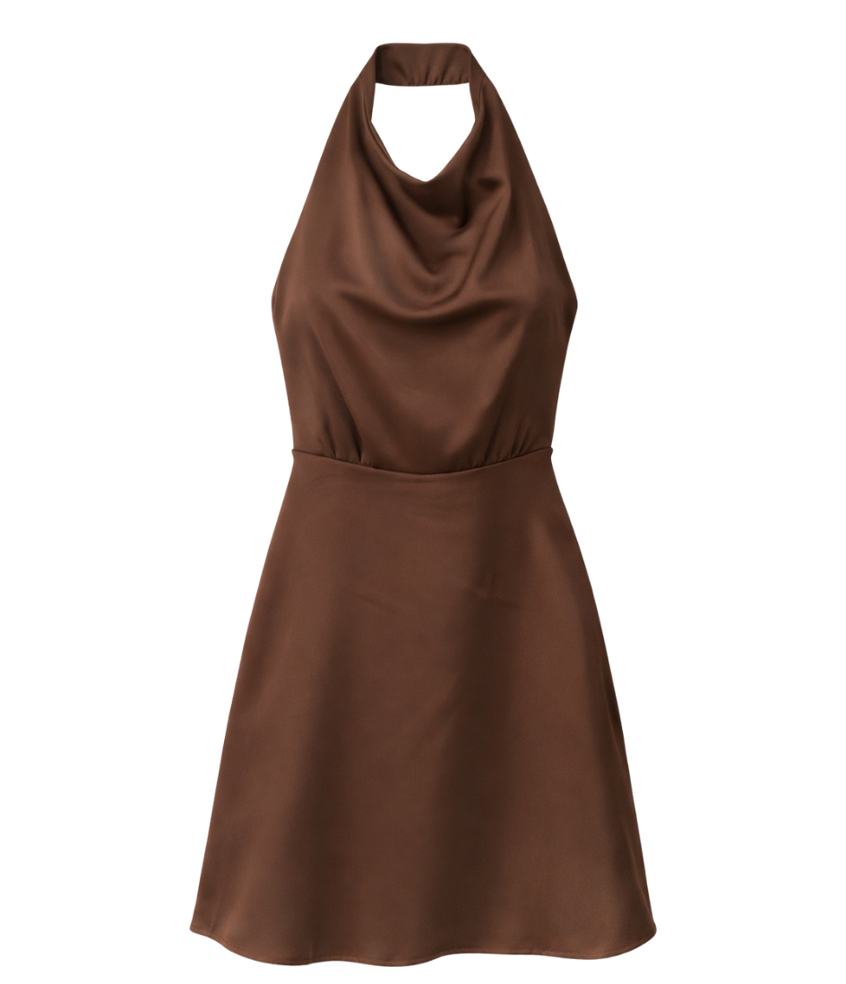 goldenim-paris-femme-robe-courte-satin-kleid-kurz image 1