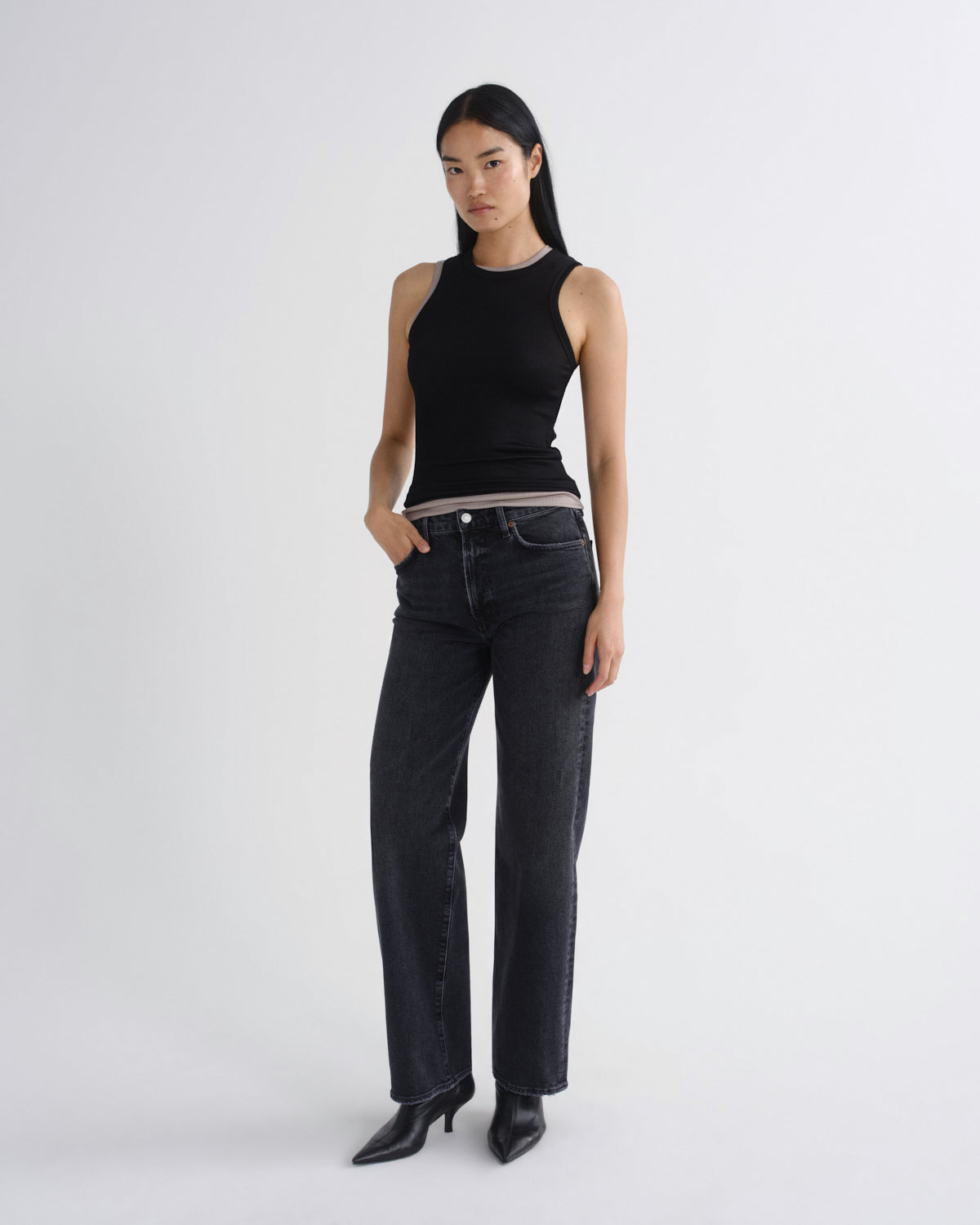 agolde-harper-straight-jean-damen-jeans-radius-schwarz-stretch image 4