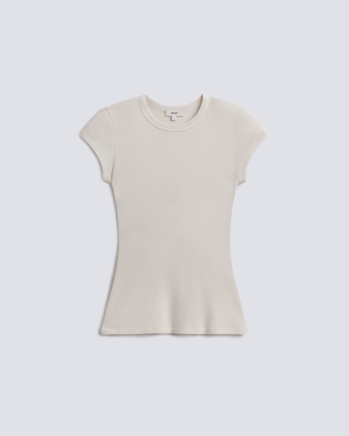 agolde-edison-tee-t-shirt-bone-damen-rippstrick image 6