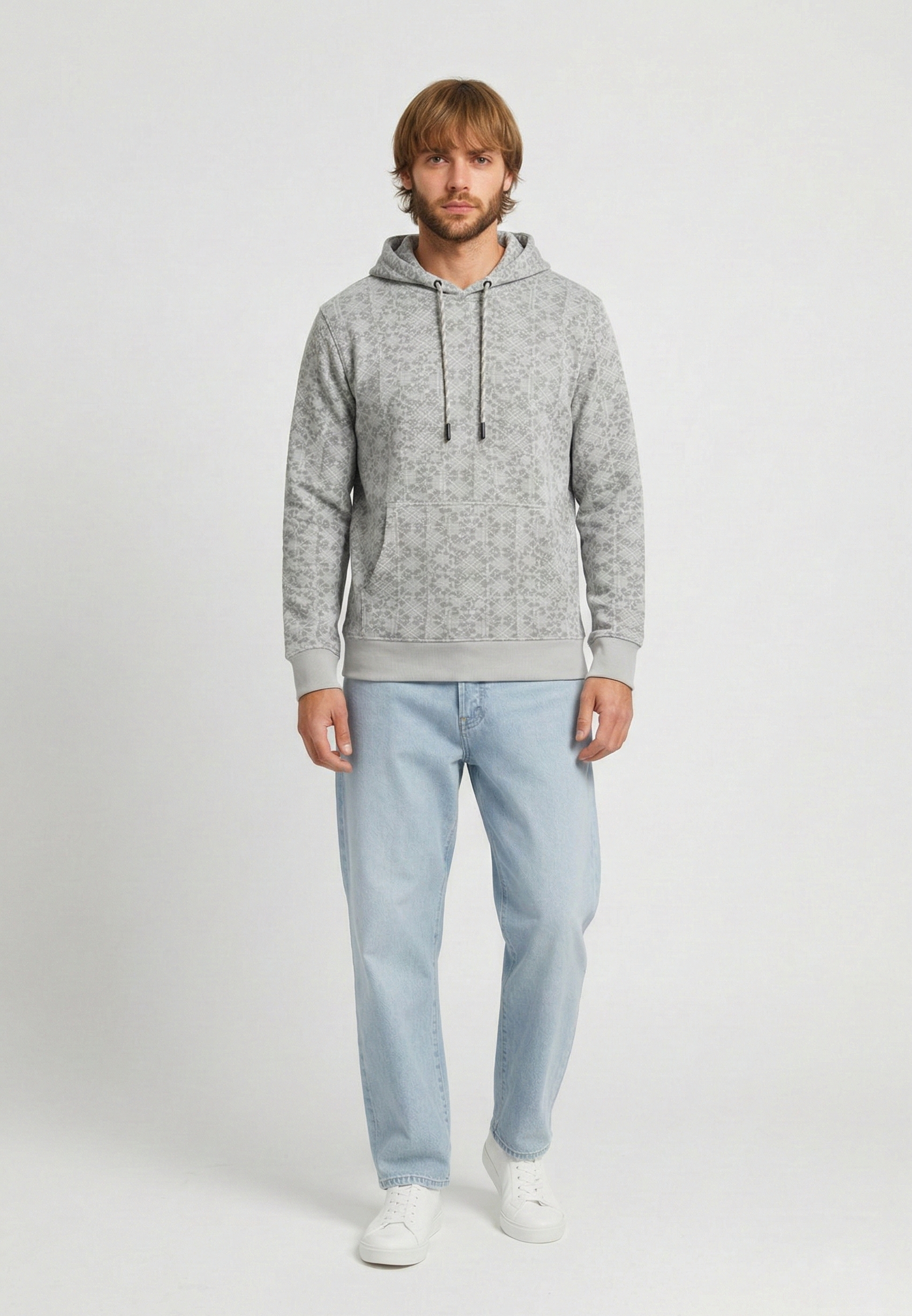 kaporal-nama-hoodie-ecru-herren-baumwolle-regular image 1