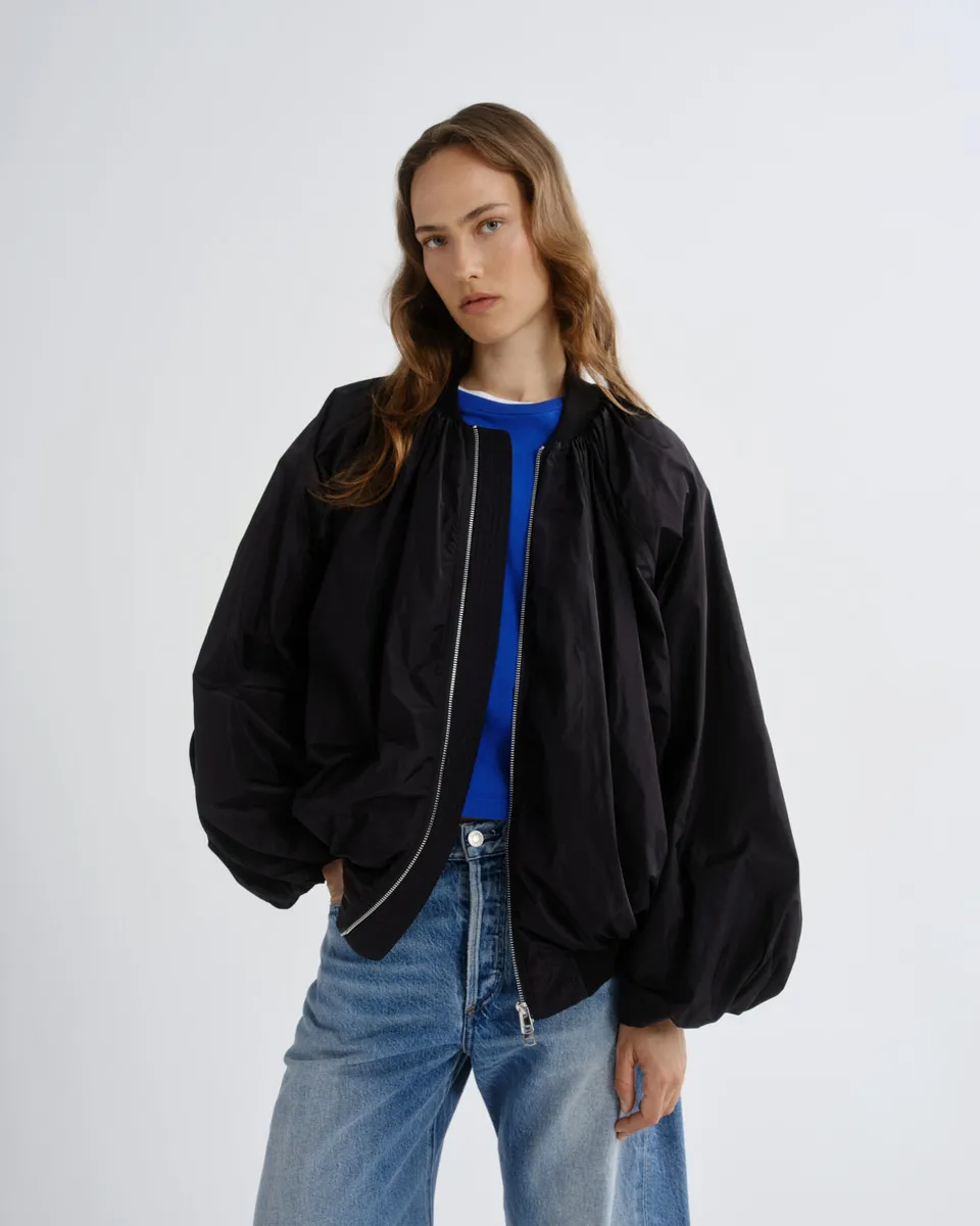 agolde-raffi-bomber-jacket-bomberjacke-schwarz image 1