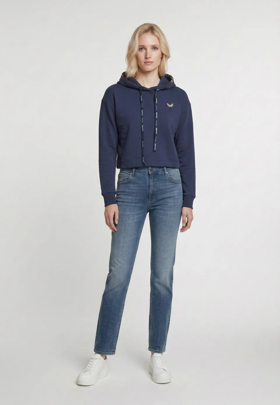 kaporal-loicia-hoodie-damen-marine-regular-baumwolle image 1