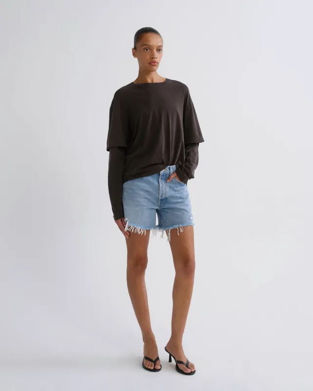 agolde-parker-long-short-swapmeet-shorts-hellblau image 1