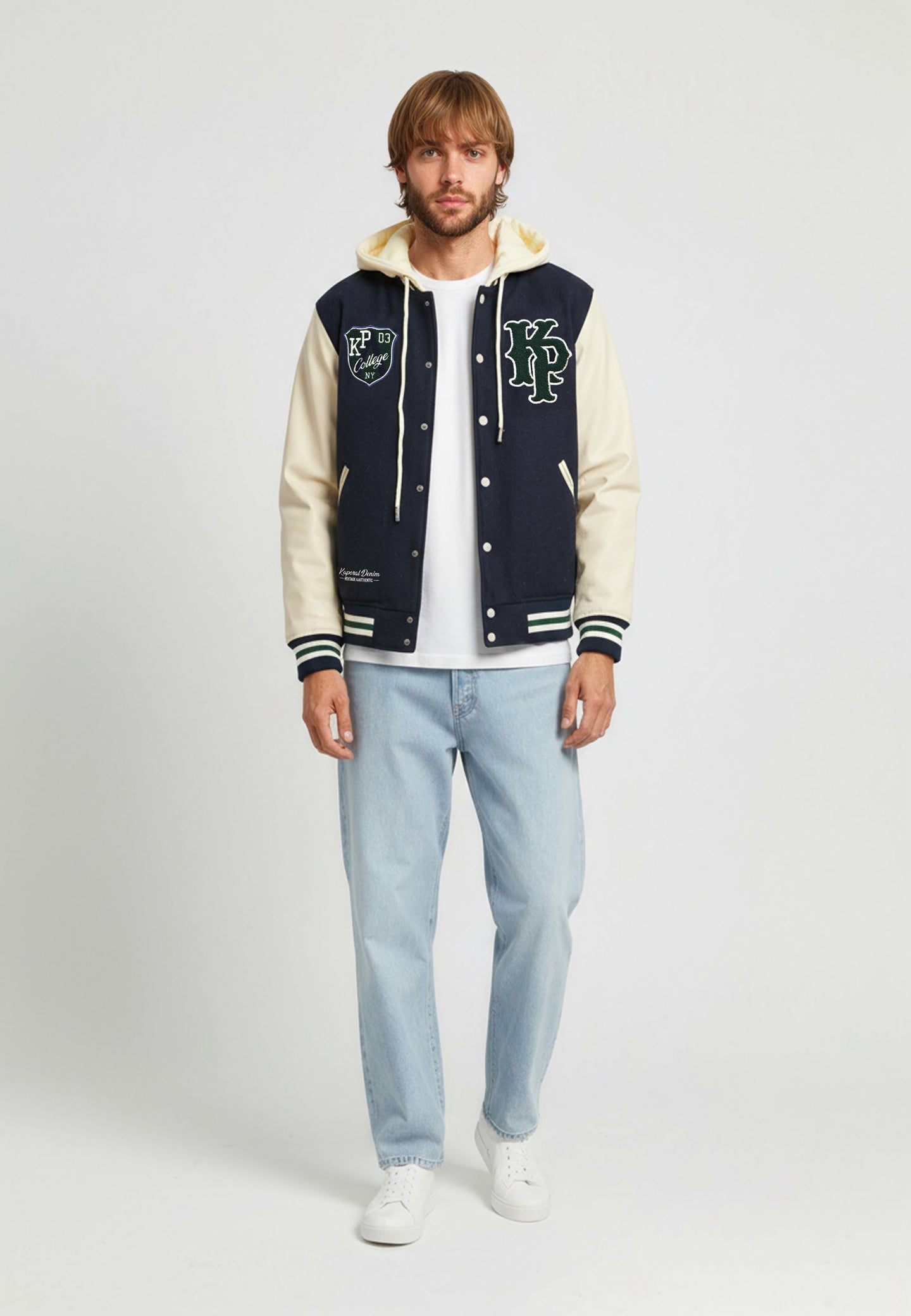 kaporal-kigoma-jacke-herren-blau-marine-wolle-kapuze image 2