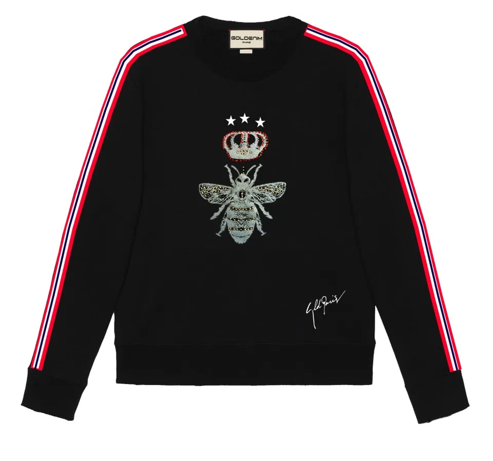 goldenim-paris-homme-sweat-jack-noir-sweatshirt-schwarz image 1
