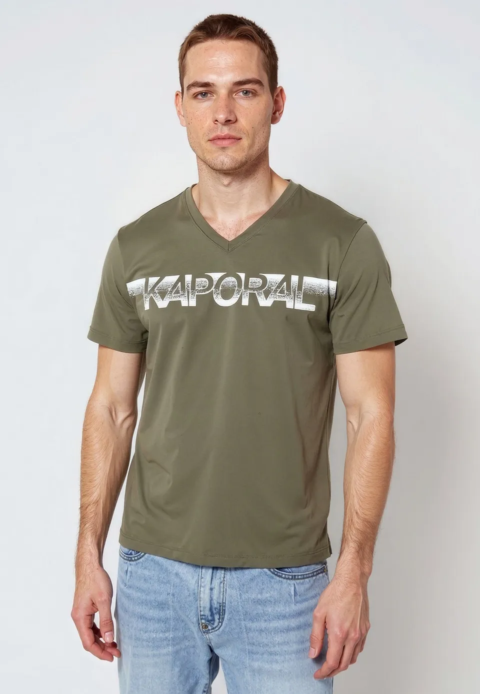 kaporal-bart-t-shirt-herren-khaki-slim-stretch image 1