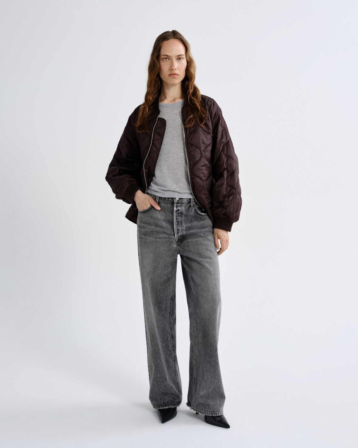 agolde-isla-quilted-jacket-jacke-deep-roast-braun image 5