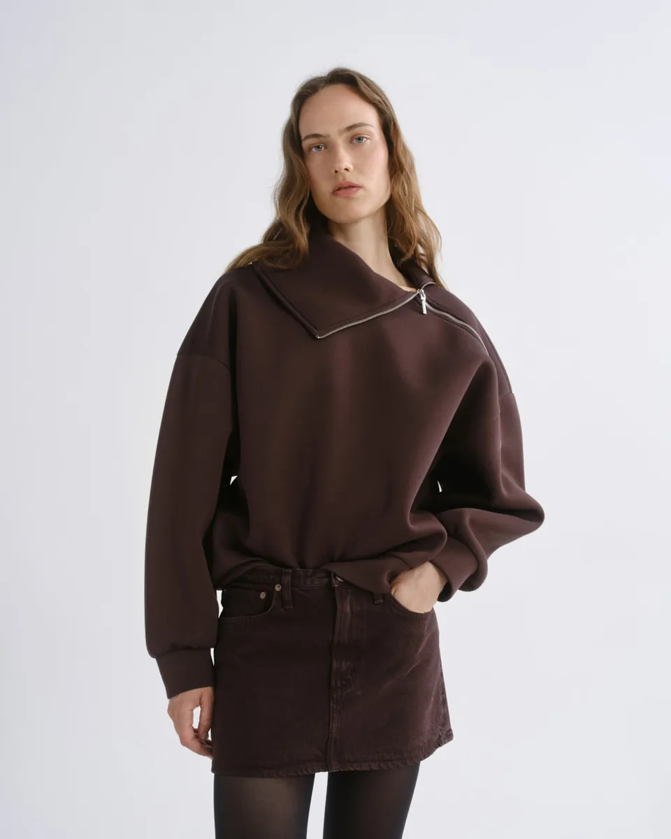 agolde-coyle-sweatshirt-deep-roast-damen image 1