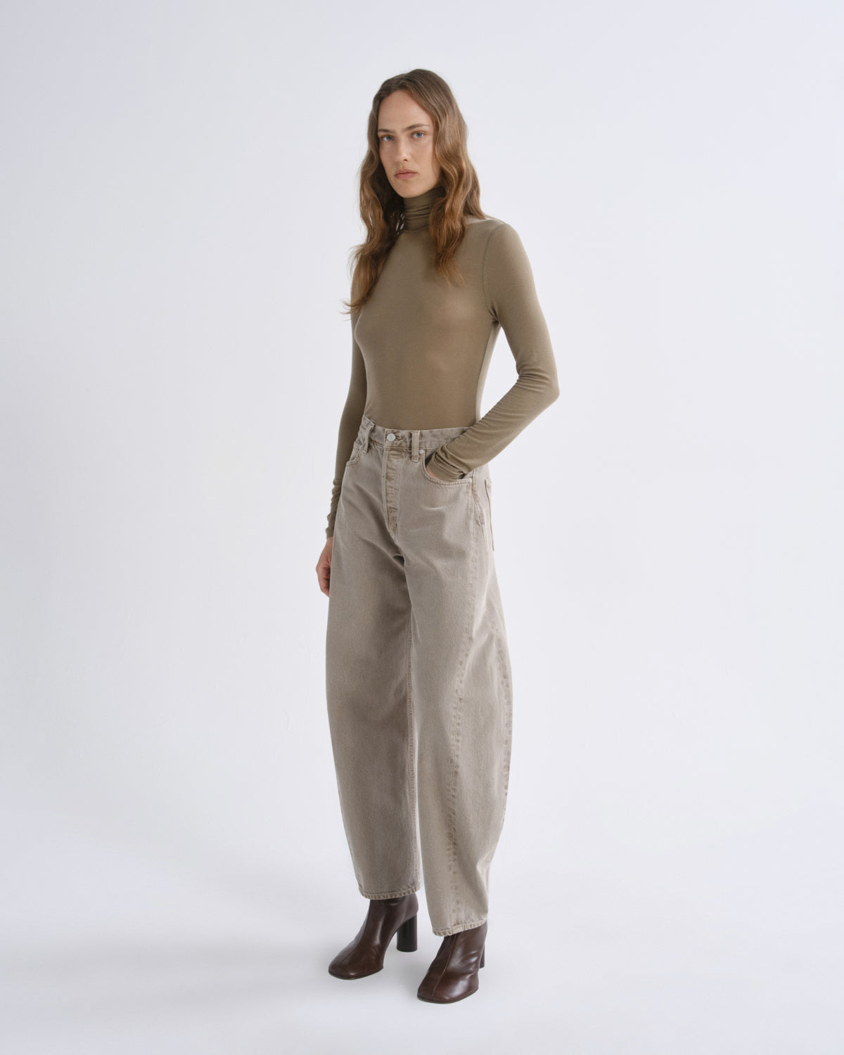 agolde-pascale-rollkragenpullover-canopy-gr-n-feinripp image 4