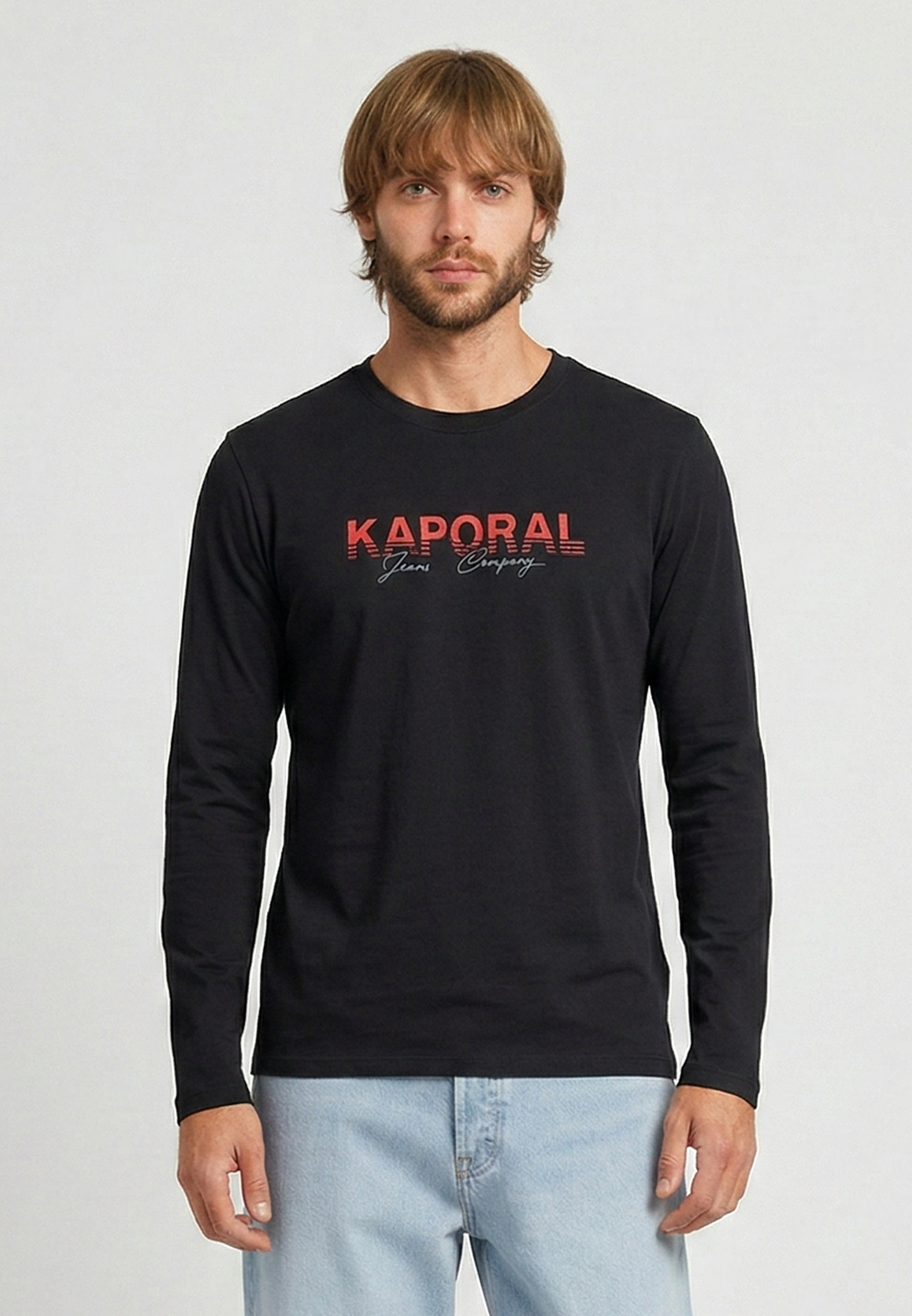kaporal-tamao-langarmshirt-herren-schwarz-baumwolle image 1