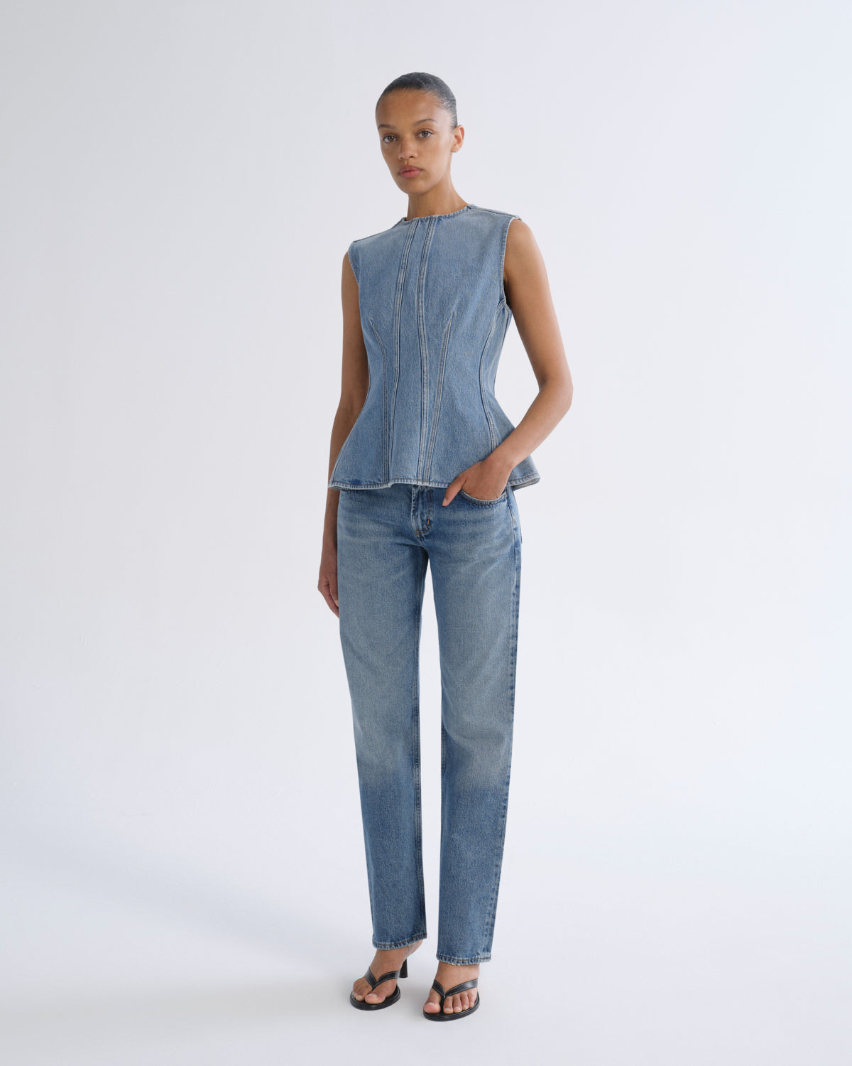 agolde-low-rise-slim-jeans-downtown-damen-indigo image 4