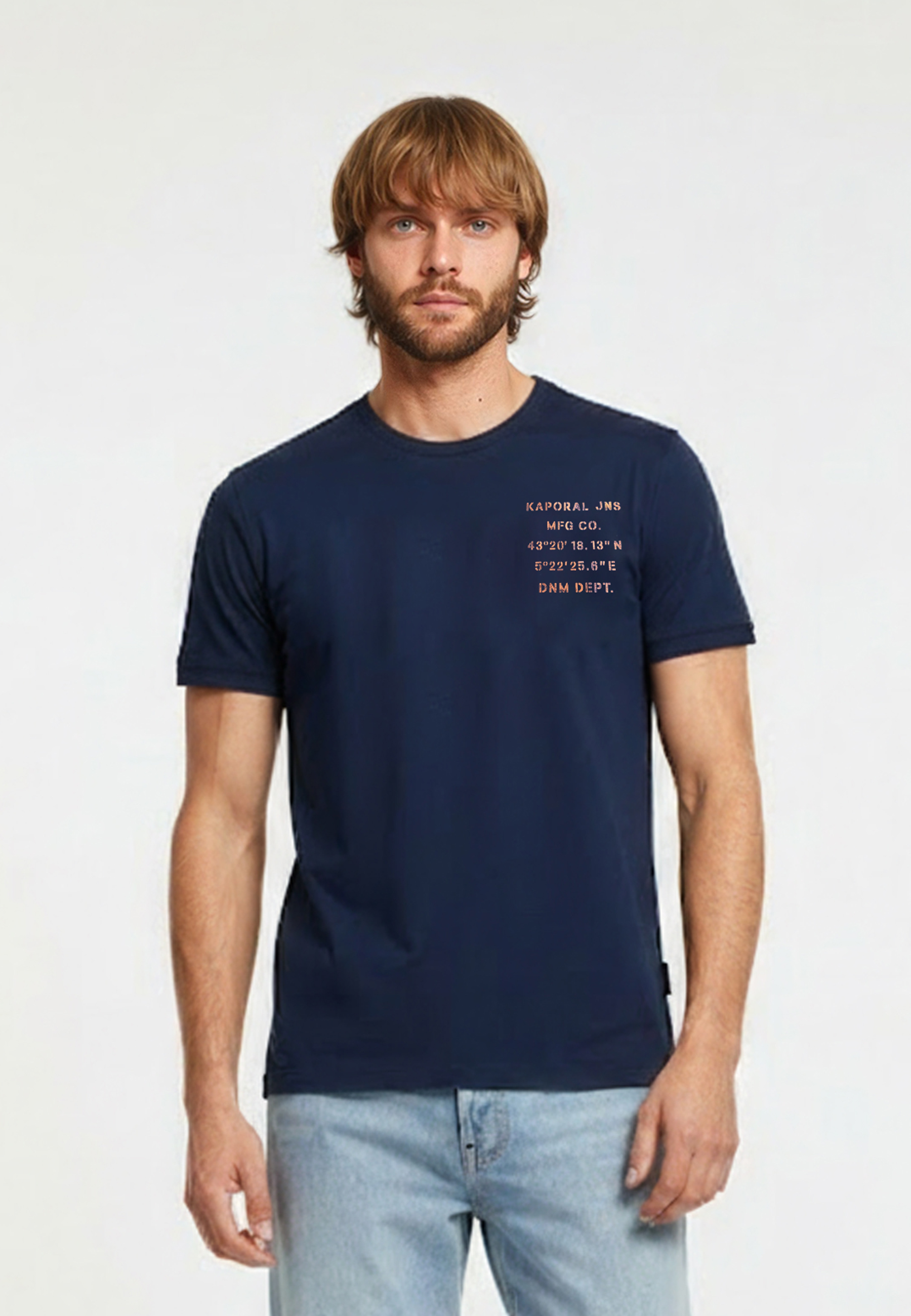 kaporal-bark-t-shirt-herren-marineblau-baumwolle-regular image 2