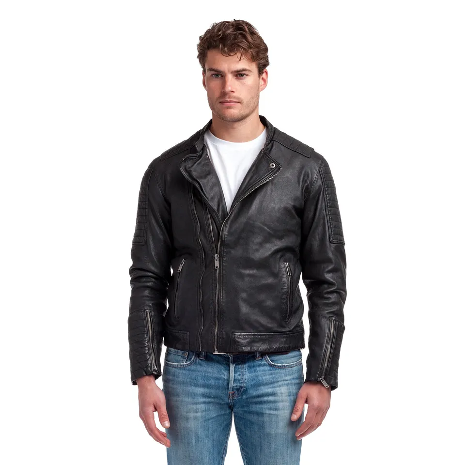 kaporal-enzo-lederjacke-schwarz-herren-lammleder image 1