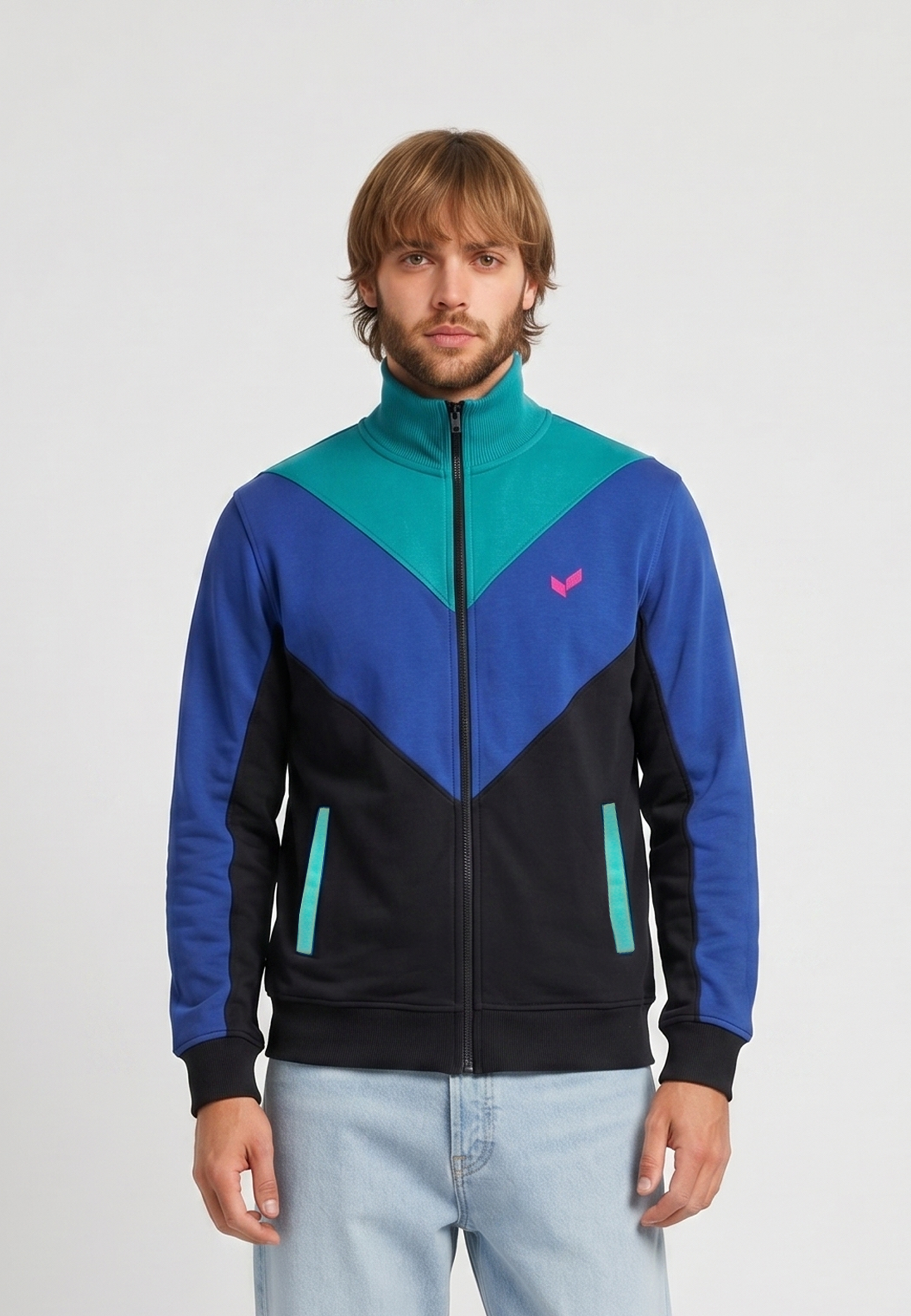 kaporal-reece-herren-jacke-schwarz-mit-rei-verschluss-logo image 1