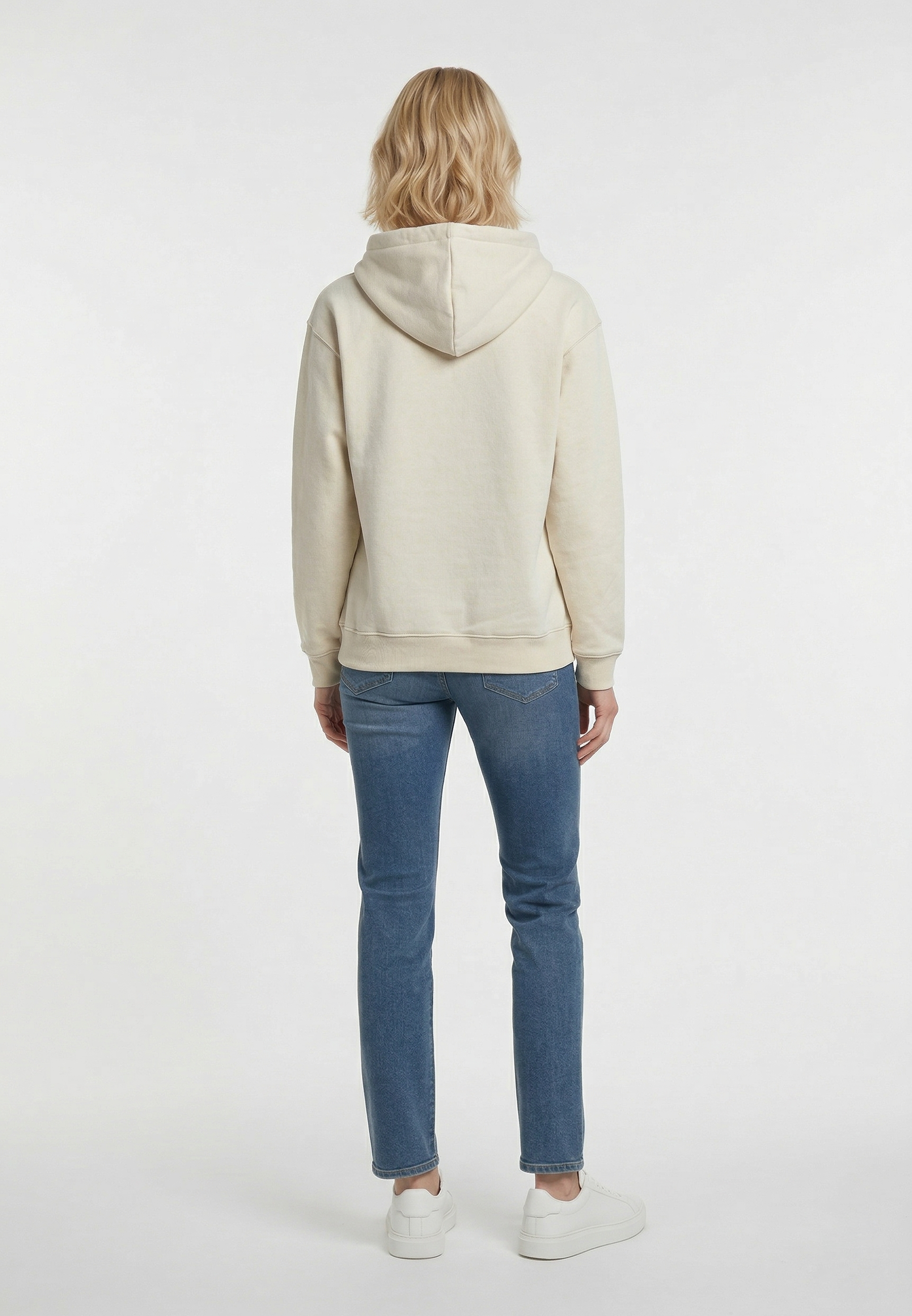 kaporal-kelie-hoodie-damen-creme-kapuze-brust-logo image 3