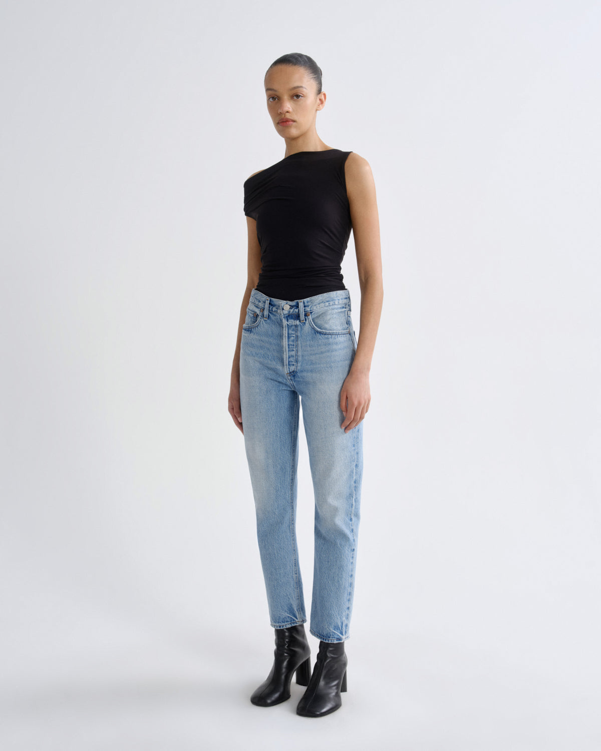 agolde-riley-crop-stream-jeans-blau-high-rise-straight image 4