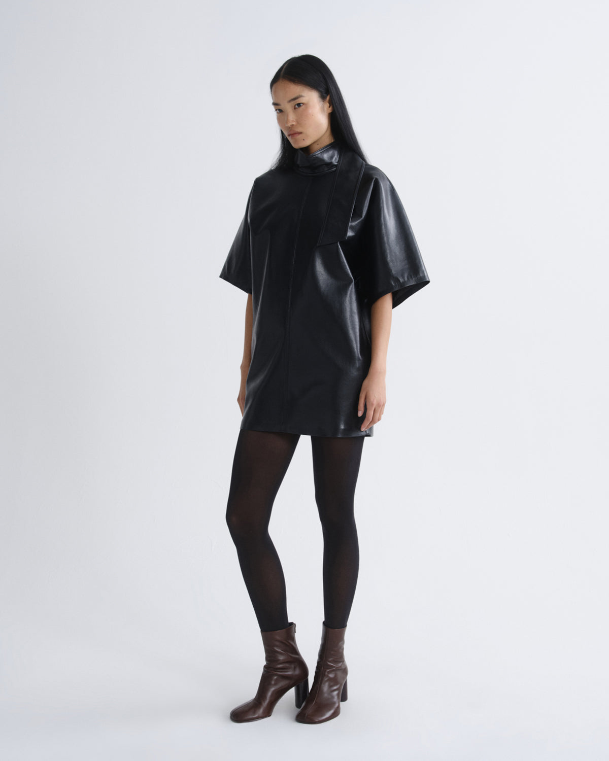 agolde-kembra-minikleid-leder-schwarz-detox-damen image 4