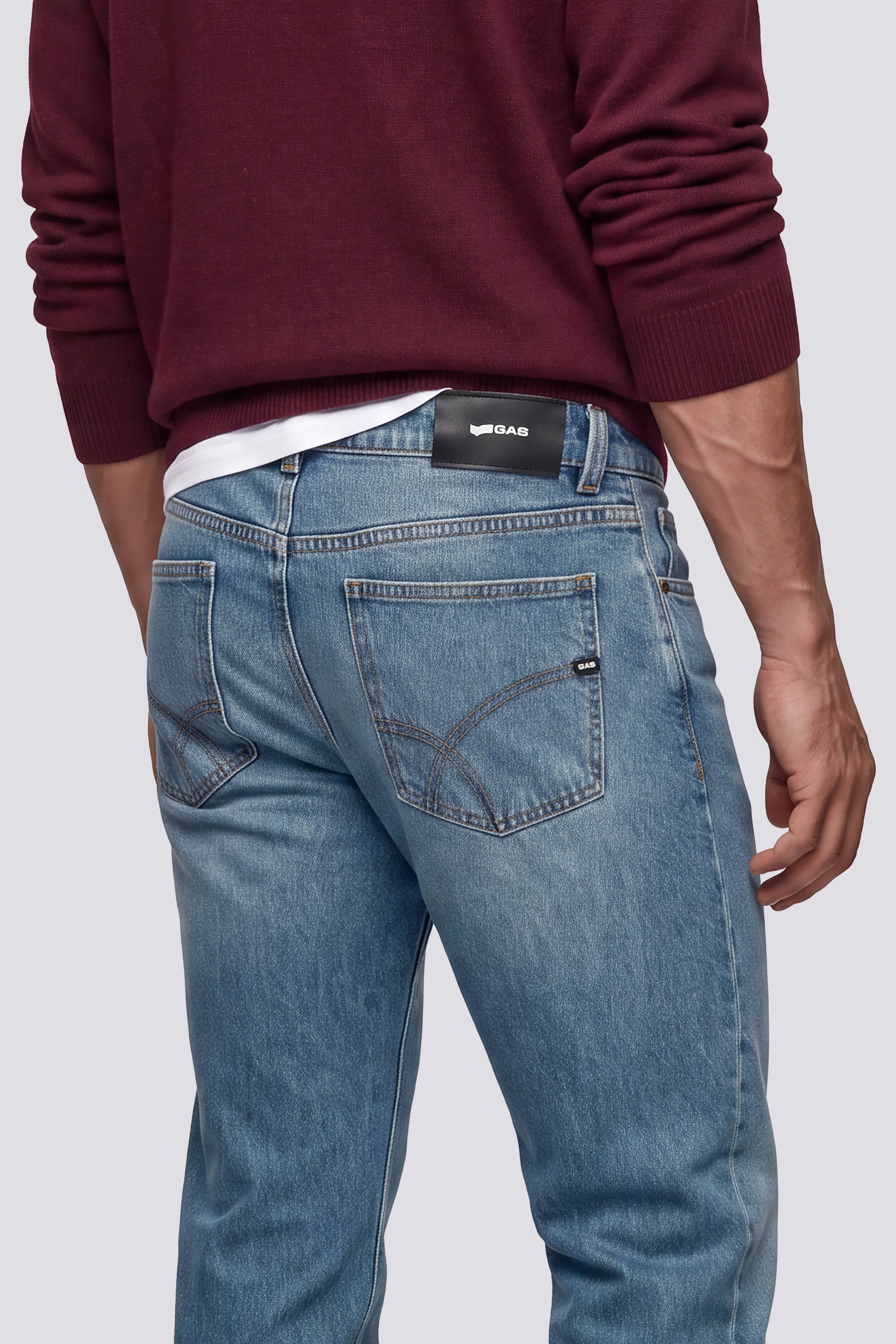 gas-sax-zip-rev-69mm-skinny-jeans-herren-hellblau-stretch image 6