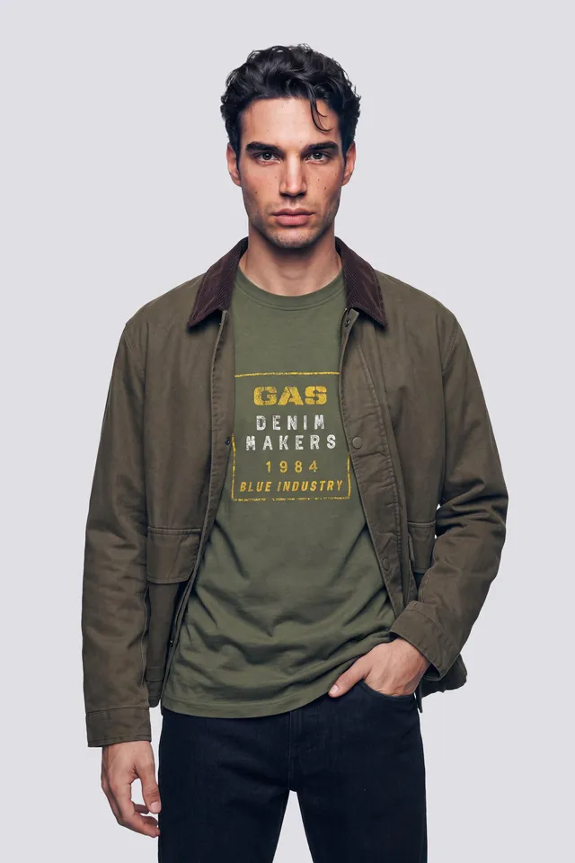 gas-dharis-m-c-blue-3653-t-shirt-blau-baumwolle image 1