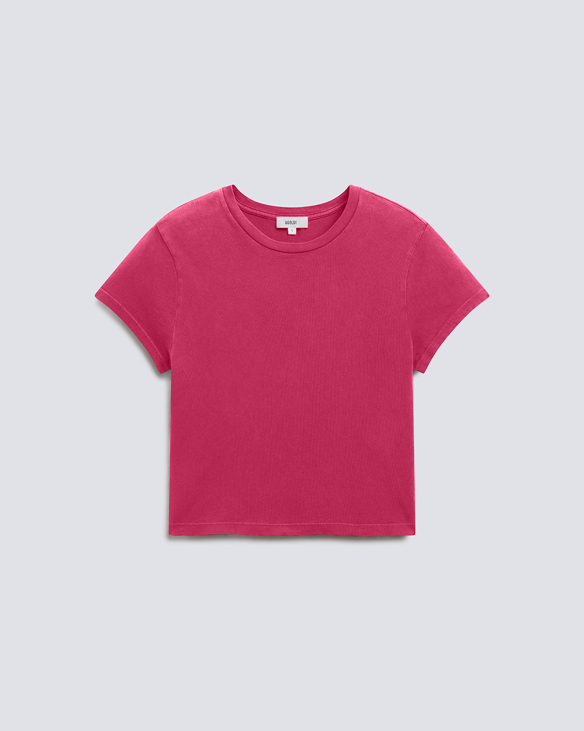 agolde-adine-shrunken-tee-t-shirt-cerise-bio-baumwolle image 6