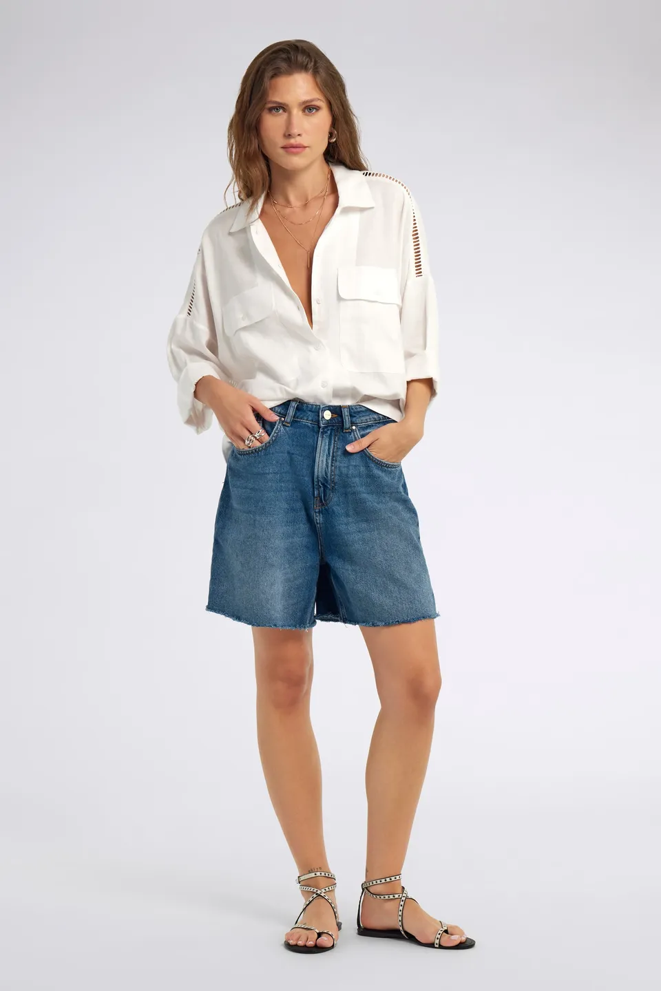 gas-lucy-short-68md-jeansshorts-damen-stone-wash image 1
