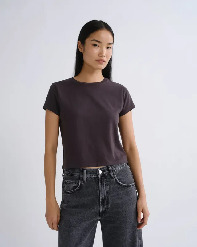 agolde-adine-shrunken-damen-t-shirt-shade-grau image 1