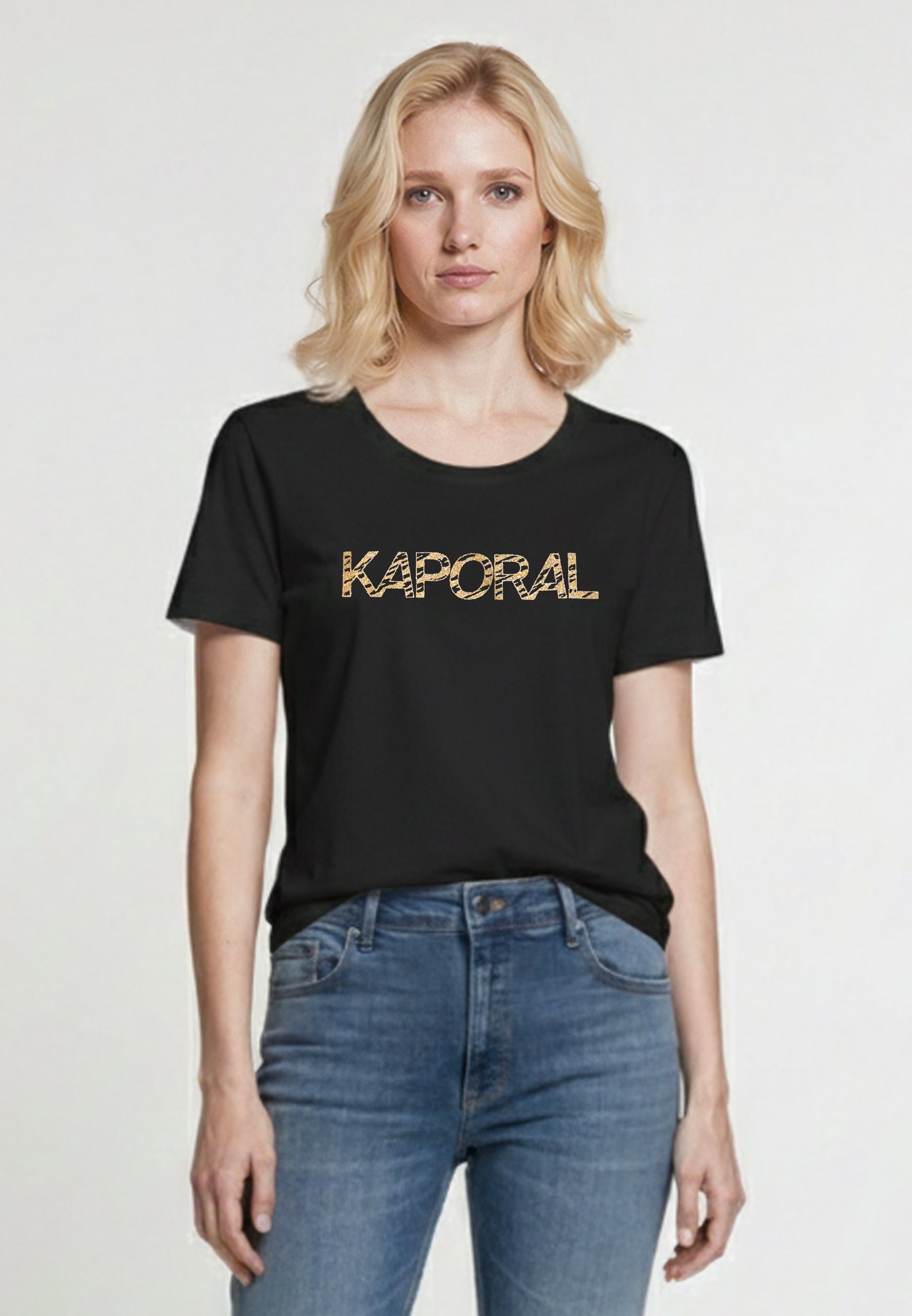 kaporal-selor-t-shirt-damen-schwarz-slim-stretch image 1