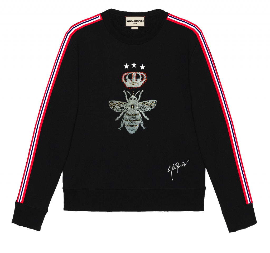 goldenim-paris-homme-sweat-jack-noir-sweatshirt-schwarz image 1