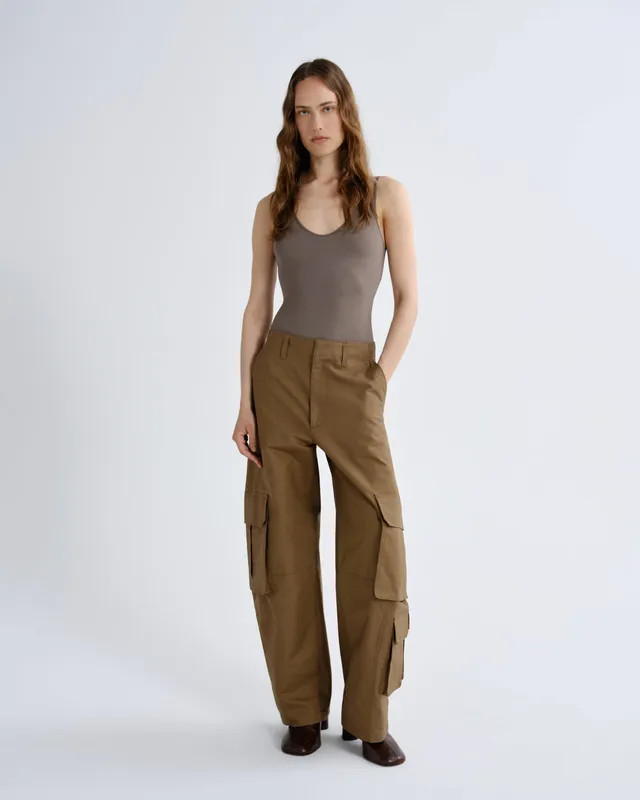 agolde-ambika-utility-hose-toffee-caramel-sateen image 1